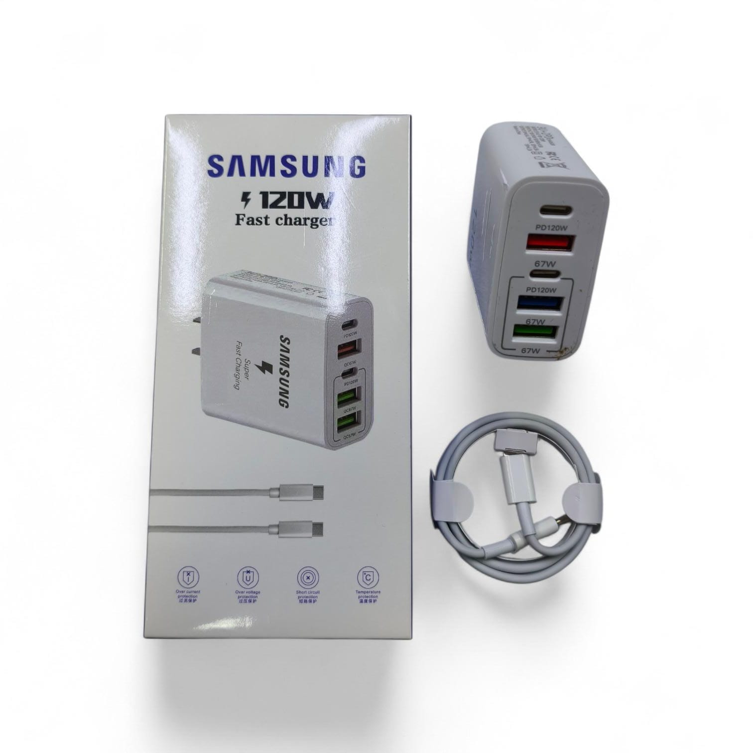 CARGADOR SAMSUNG 120 W MULTIPLES PUERTOS