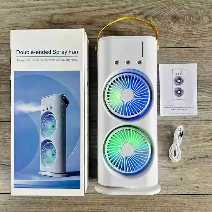 ❄️ Ventilador Doble con Spray (DOBLE TURBINA + BRISA FRÍA) ❄️ - Image 7