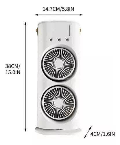❄️ Ventilador Doble con Spray (DOBLE TURBINA + BRISA FRÍA) ❄️ - Image 5