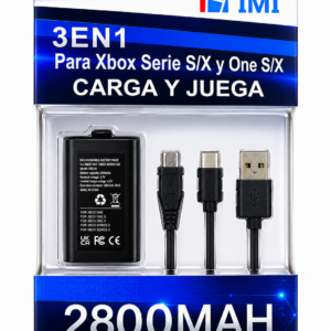 🎮 Kit Carga y Juega 3 en 1 para Xbox Series S/X y One S/X
