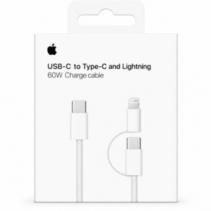 ⚡🔌 Cable USB-C a USB-C + Lightning 60W  🔌⚡