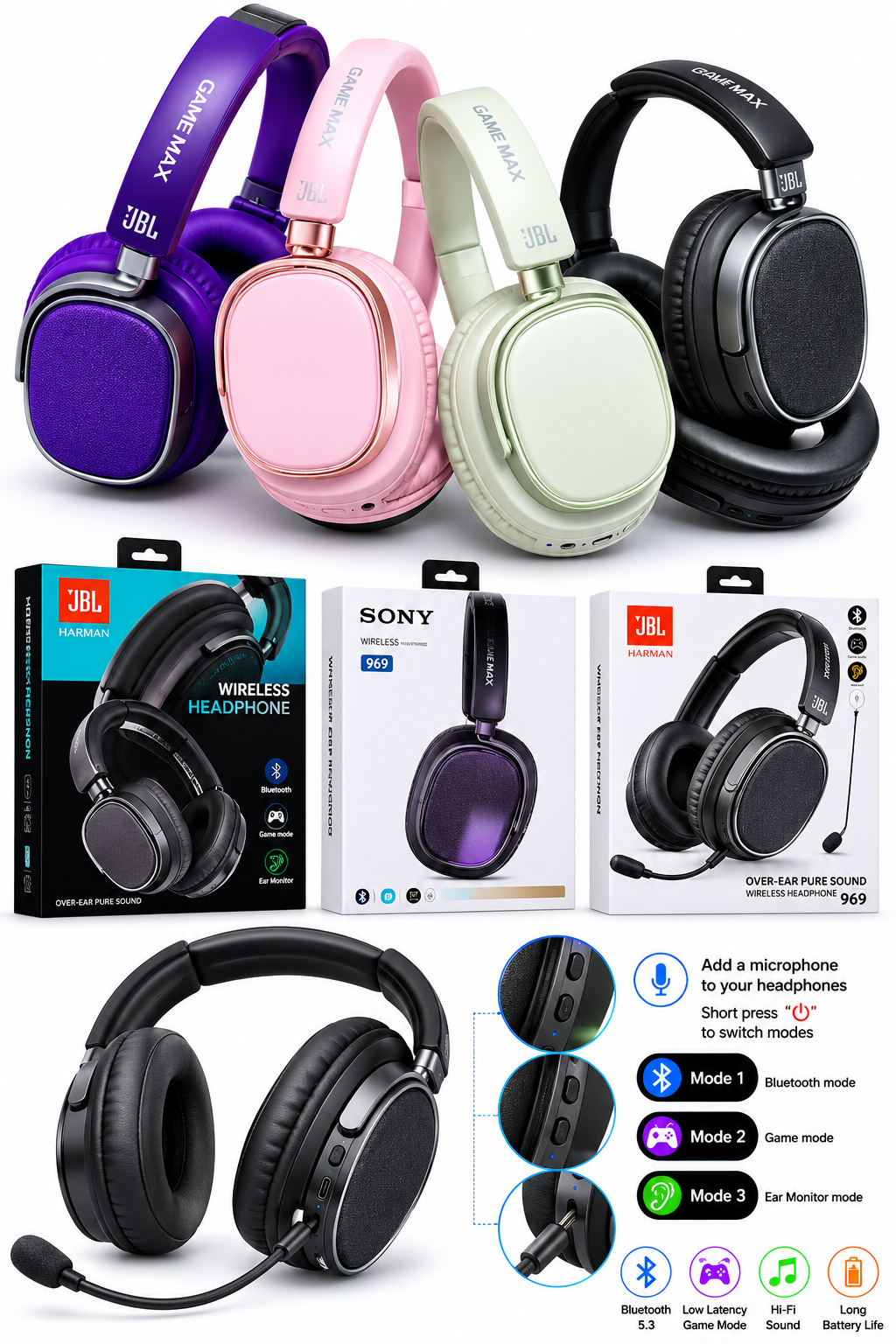 🎧🔥 Audífonos GameMax 969 –Gaming Pro 🔥🎧